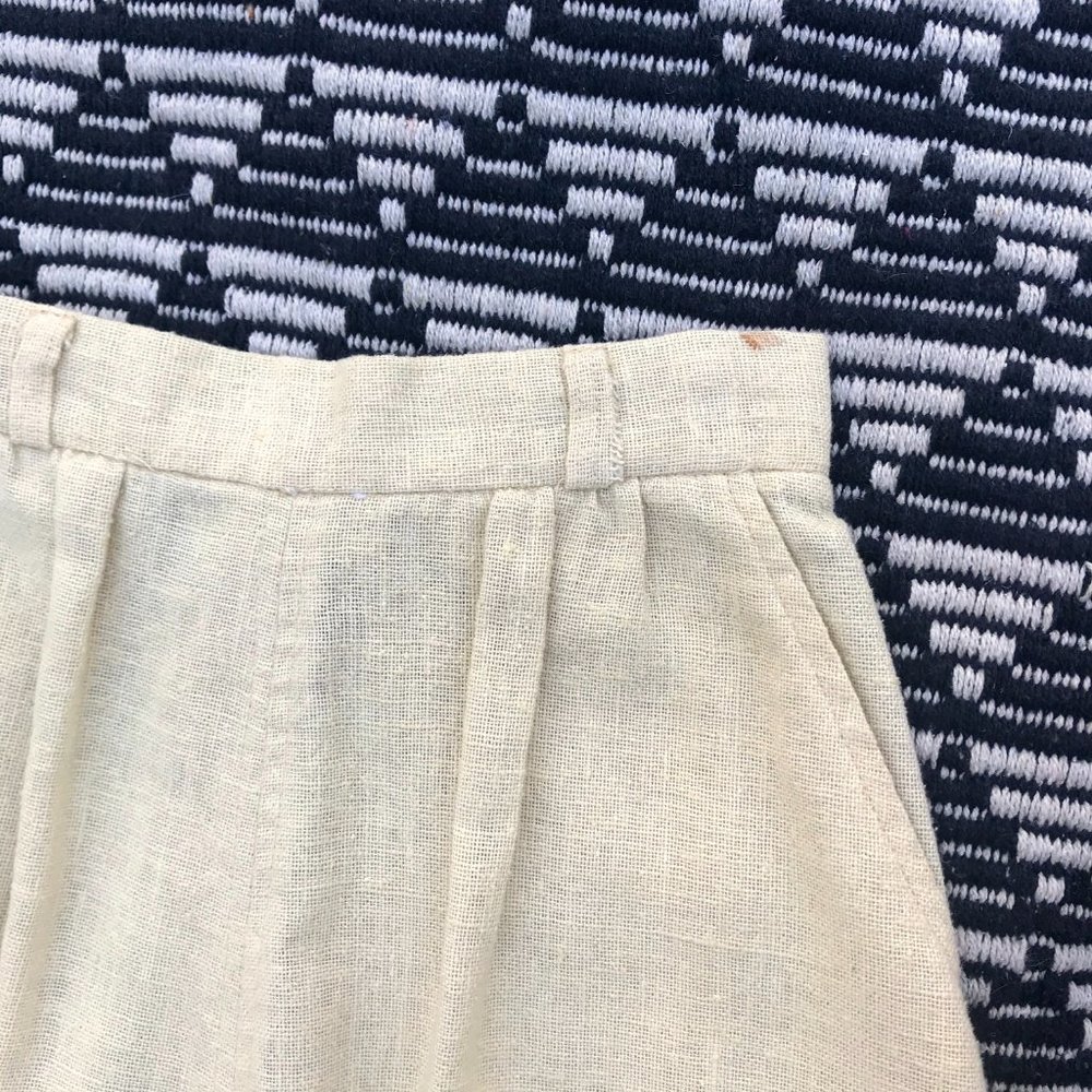 vtg Linen A-line skirt - Picture 6 of 14
